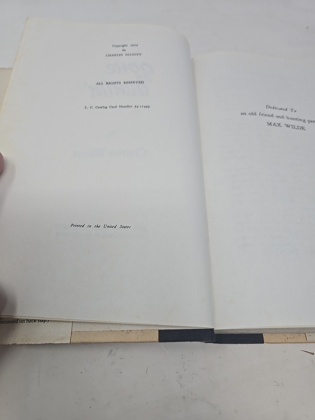 Gone Huntin‘ Charles Elliott Stackpole Books 1954 1st Edition