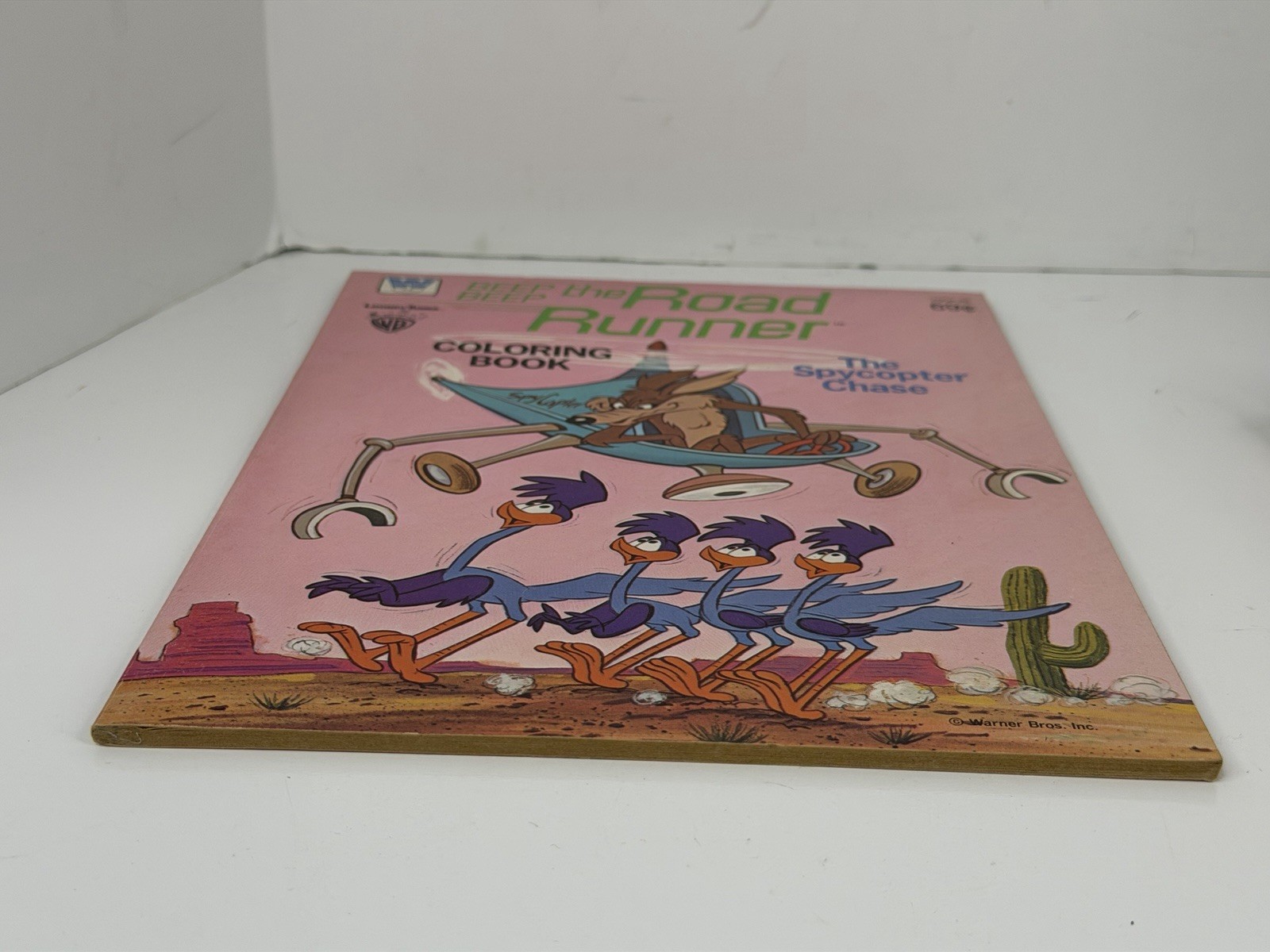 Road Runner The Spycopter Chase Wile E Coyote Whitman 1980 Coloring Book 1052-89