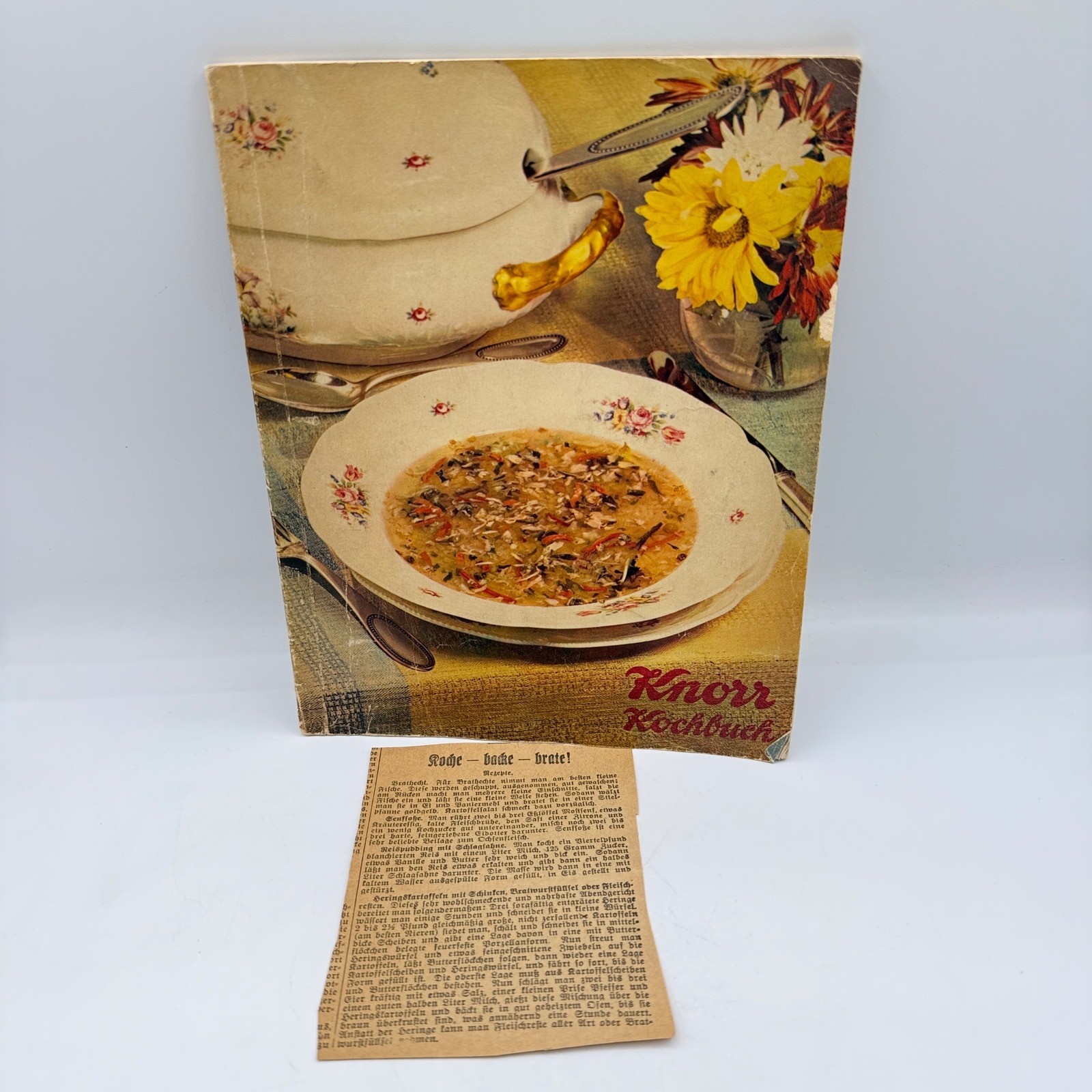 Knorr Kochbuch Cookbook Pamphlet Multicolor Vtg German Recipes Advertising Retro
