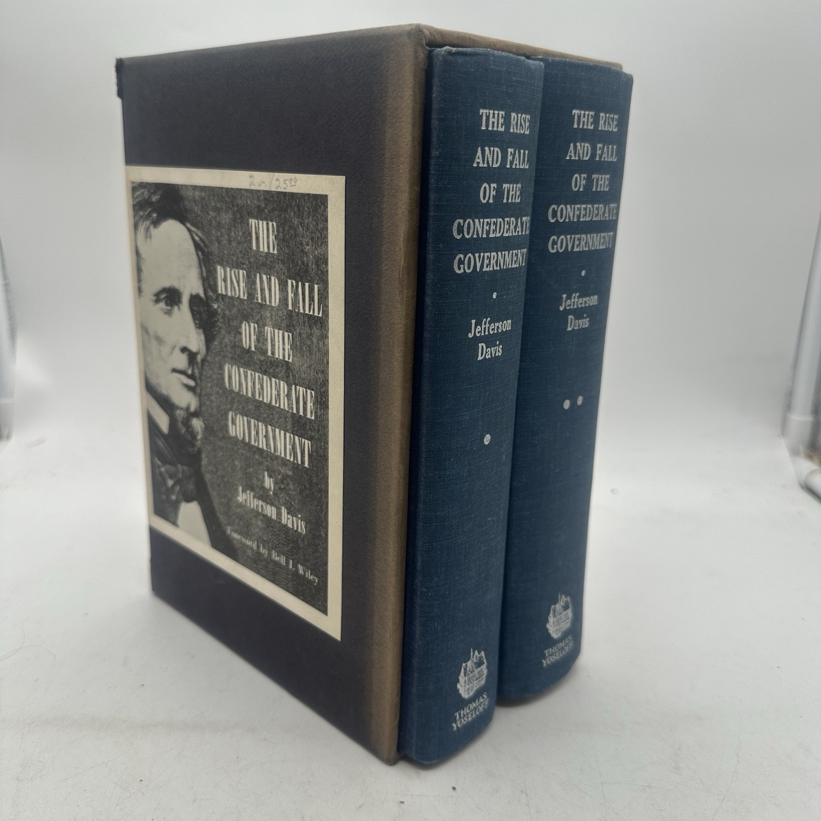 The Rise and Fall of the Confederate Government by J. Davis Two-Vol Set 1958