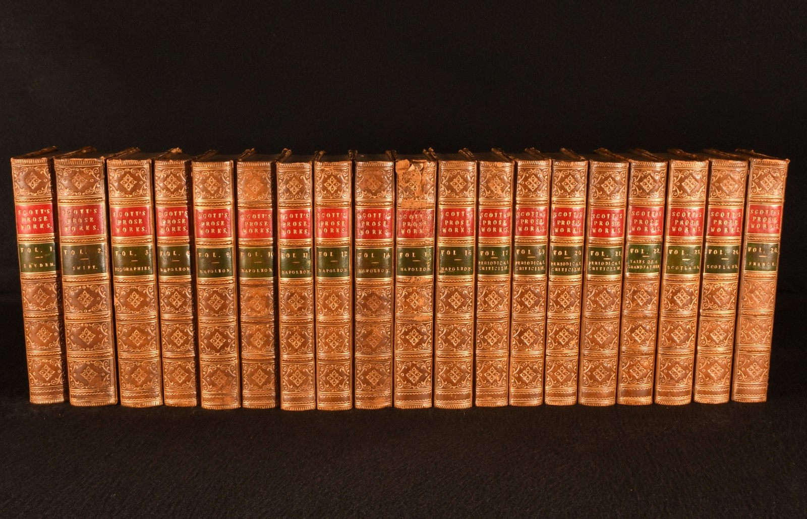 1848-1853 19vol The Prose Works of Sir Walter Scott An Attractive Set