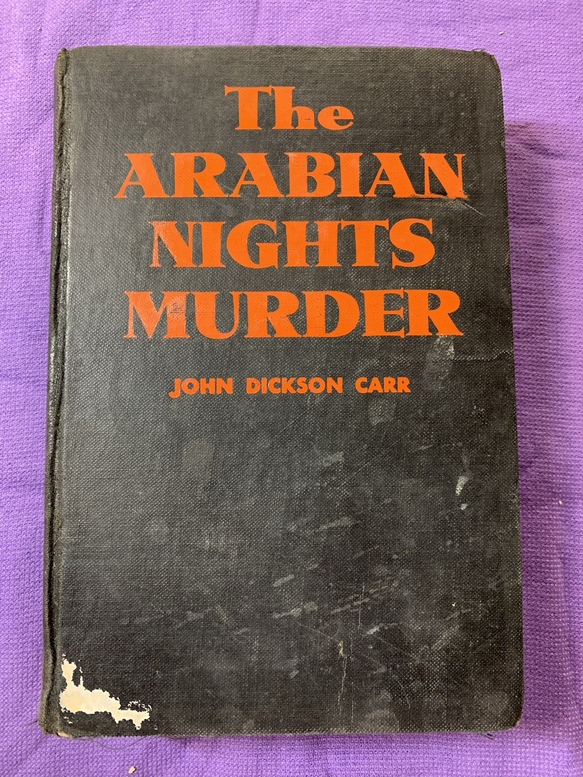 Vintage Book The Arabian Nights Murder John Dickson Carr Hardcover Mystery,read
