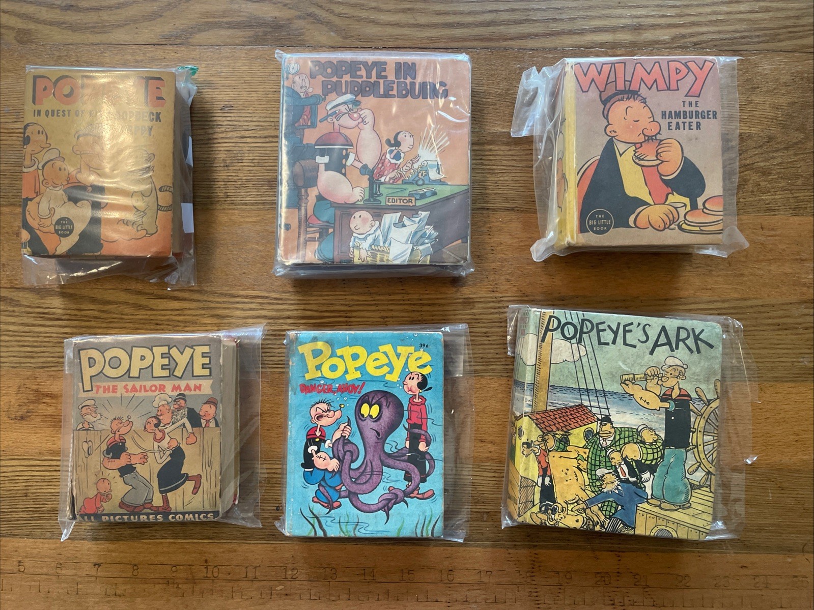Popeye Big Little Books Lot Of 6 Rare Early Popeye Collectibles Illustrated