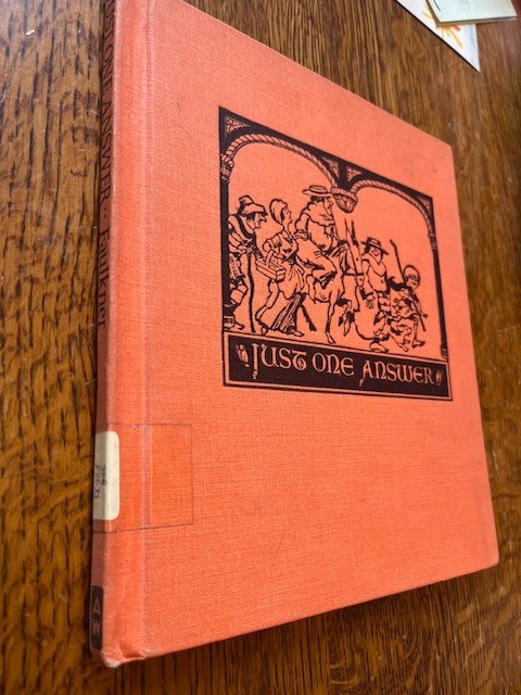 Just One Answer John Fulkner 1967 illustrated ex lib Albert Whitman