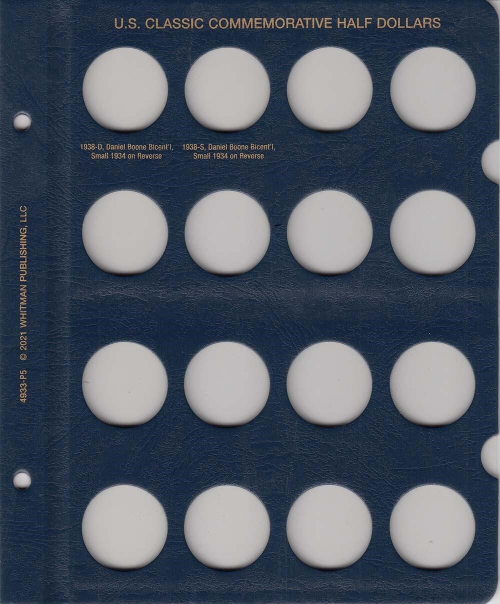US Commemorative Halves Dollars I 1 Coin Collection Album 1892 1934 Whitman 4933