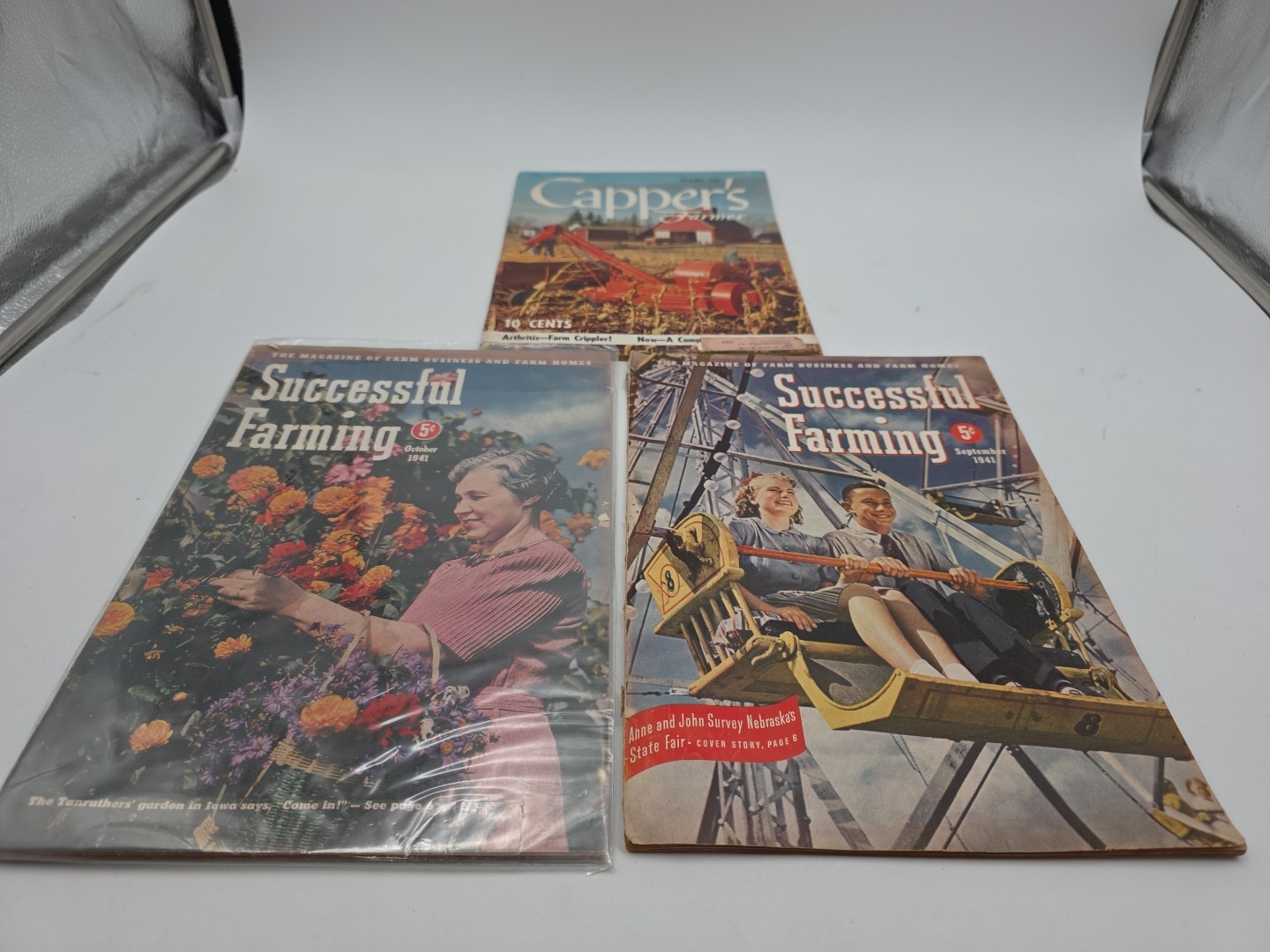 Vintage Lot 2 1941 Successful Farming & 1 1956 Capper’s Farmer Magazines