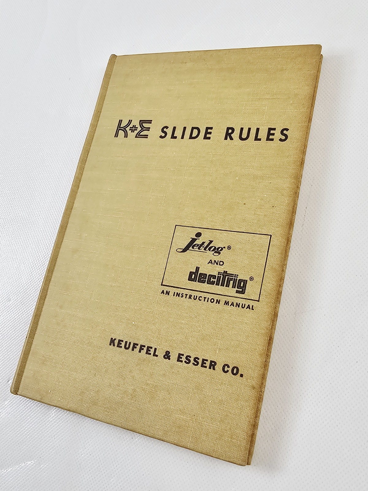 K&E Slide Rules Self Instruction Manual Keuffel & Esser JetLog Decitrig 1955 Vtg