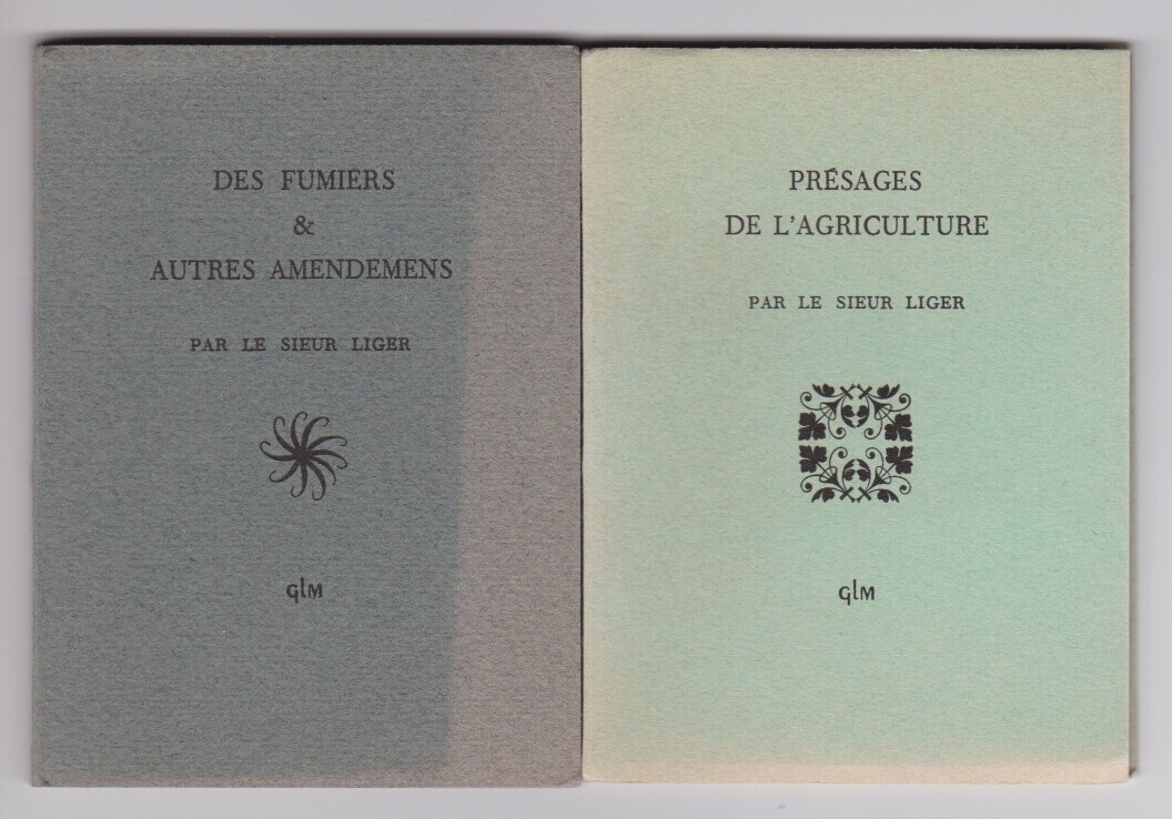 Guy Lévis Mano Sieur Liger Des Fumiers… Omens of Agriculture 2 vol. GLM