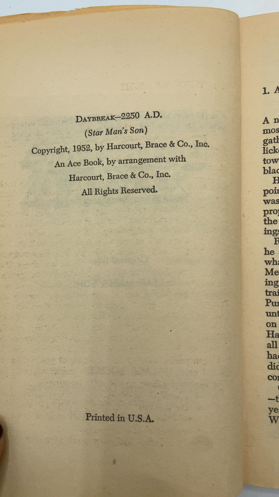 Daybreak-2250 A.D. Andre Norton Hardcover 1952
