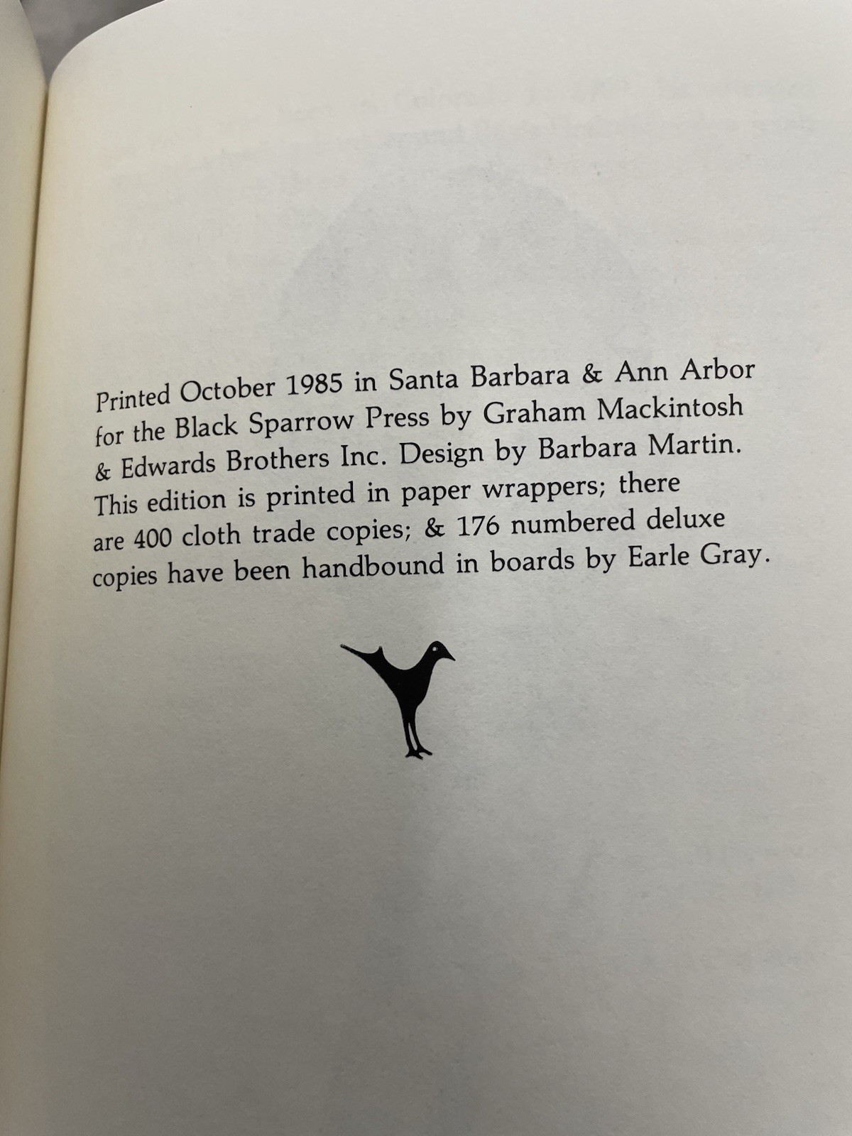 John Fante 1933 Was a Bad Year Original 1985 Paperback Black Sparrow Press