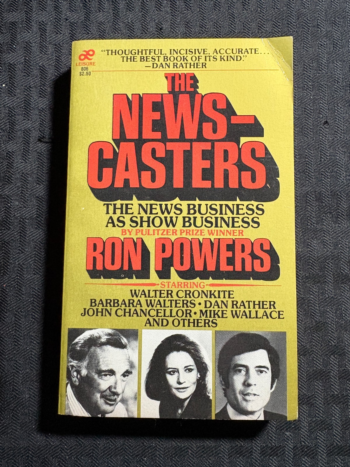 1980 THE NEWSCASTERS by Ron Powers FN- 5.5 Leisure Books 806 Paperback