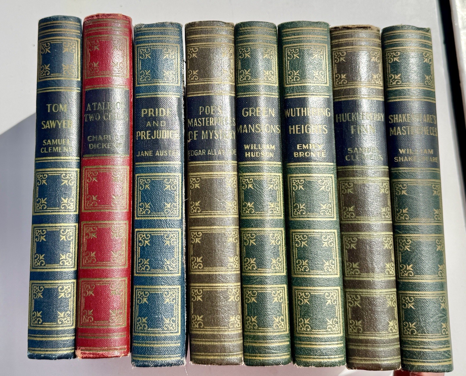 Lot Of 8 World’s Popular Classics Art-Type Edition TOM SAWYER, MARK TWAIN…