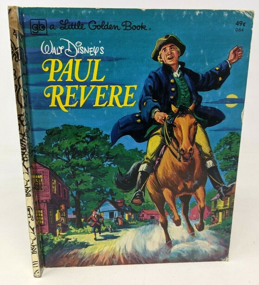 Vintage 1957 Disney Paul Revere Irwin Shapiro D64 Little Golden Books Hardcover