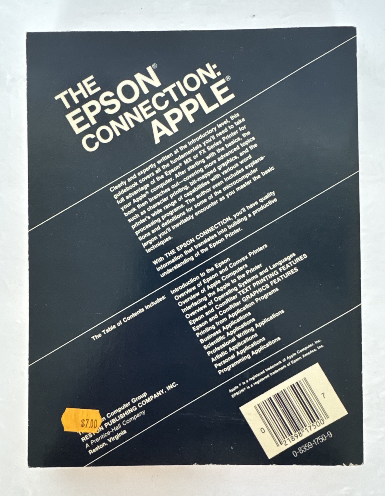The Epson Connection Apple 1984 Epson Comrex Printers Apple Computers ++ Vintage