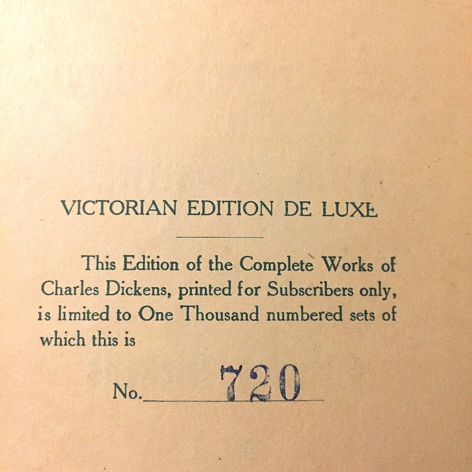 David Copperfield Dickens Victorian Edition Deluxe Illustrated Book Numbered Old