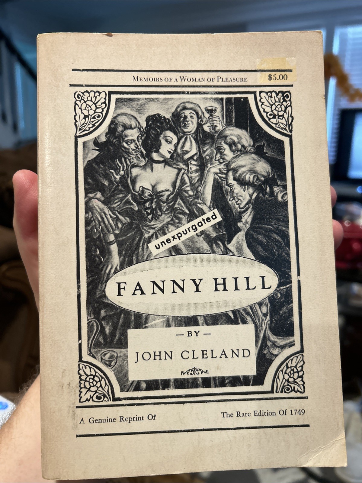“Fanny Hill” by John Cleland (c1749) Trade Paperback Classic printed in 1963