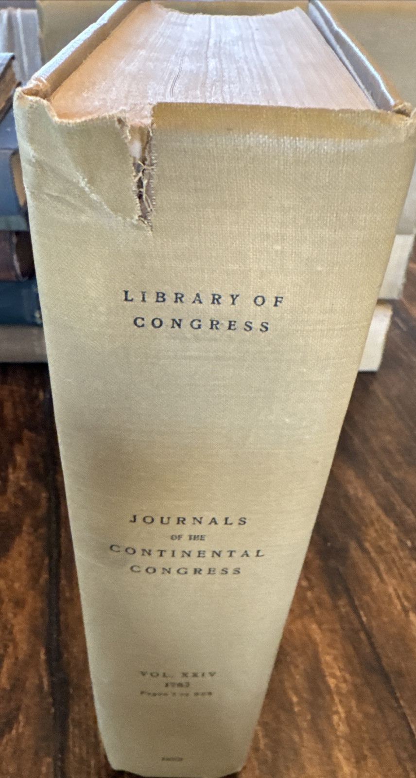 Antique 1922 Journals of the Continental Congress 1774-1789 Volume XXIV 1783