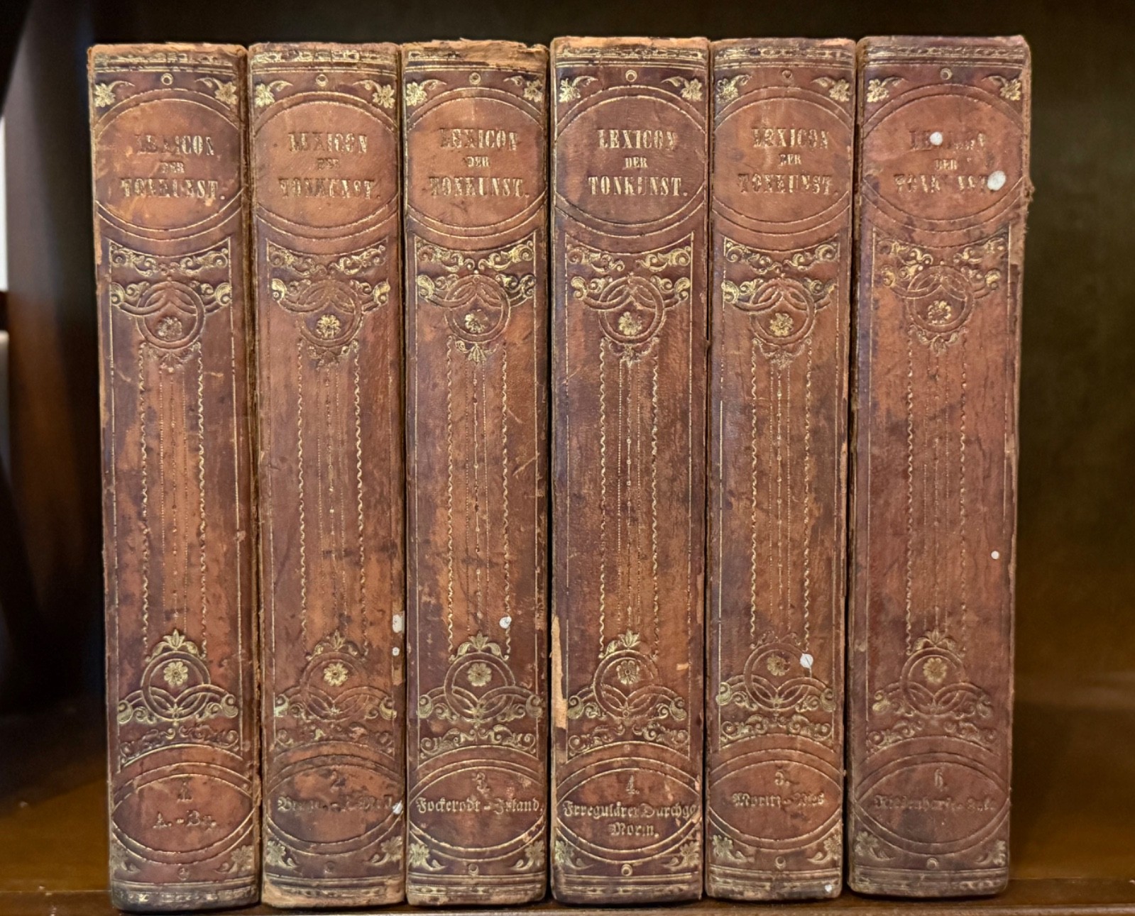 1835-8 German Musicology Encyclopedia Lexicon by Gustav Schilling 6 Vols Set 1st