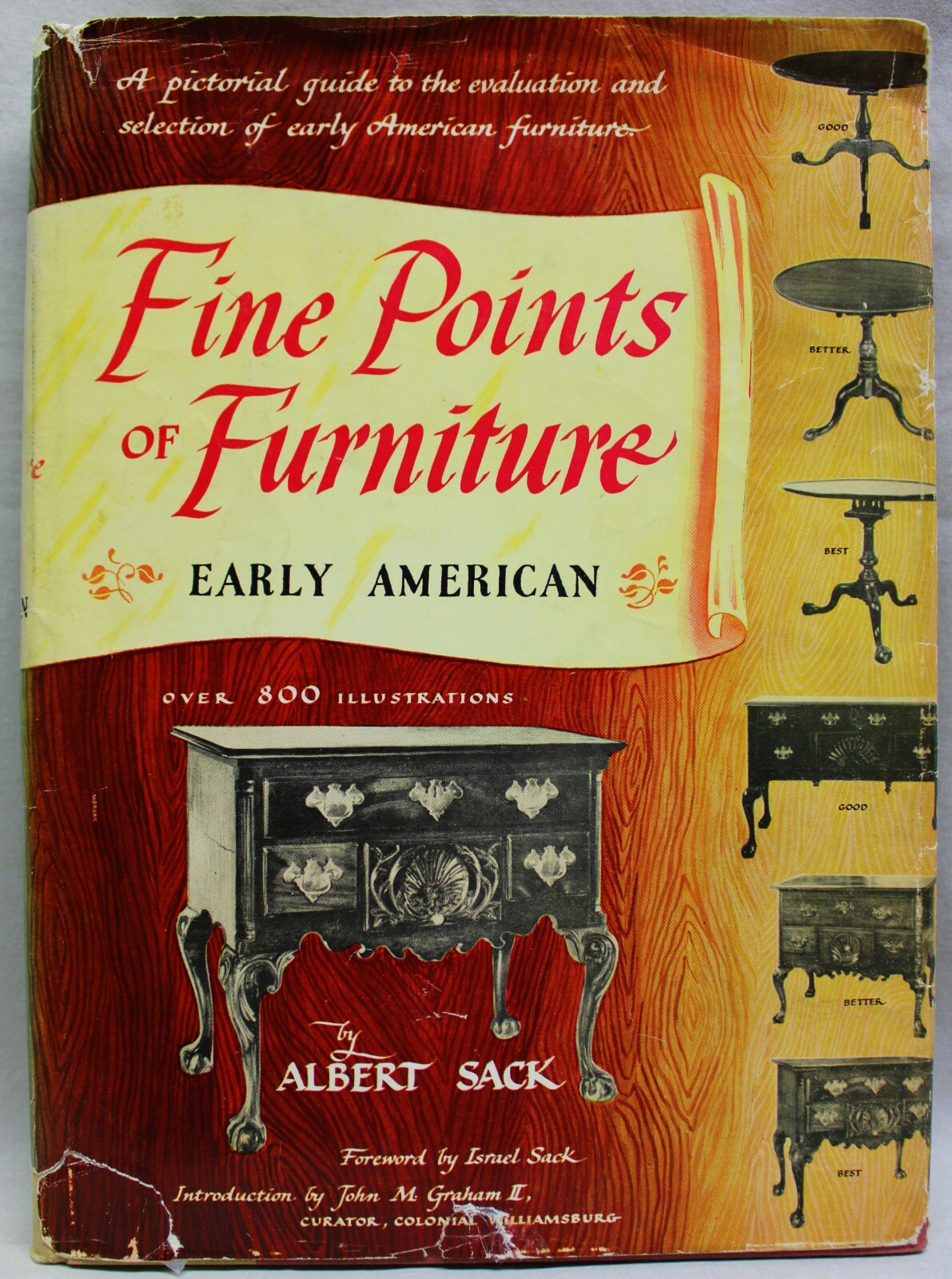 FINE POINTS OF FURNITURE EARLY AMERICAN BOOK BY ALBERT SACK 1961 CROWN PUBLISHER