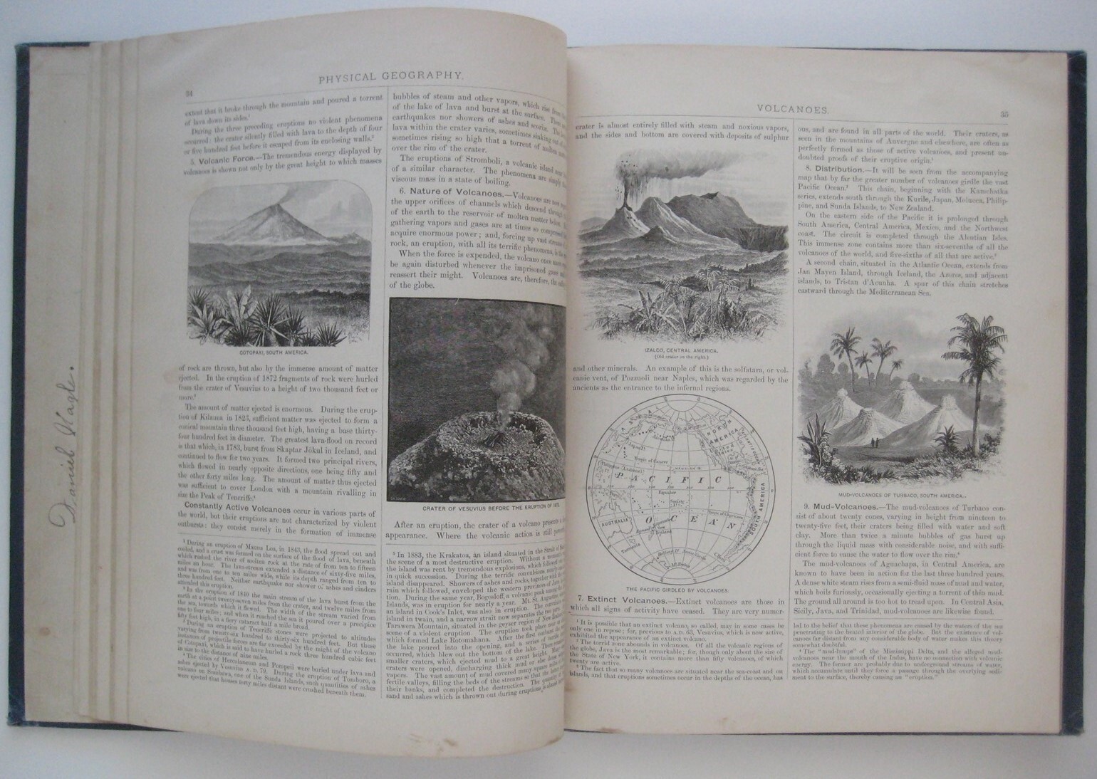 1887 BUTLER’S PHYSICAL GEOGRAPHY Jacques Redway Color Maps Engravings Diagrams