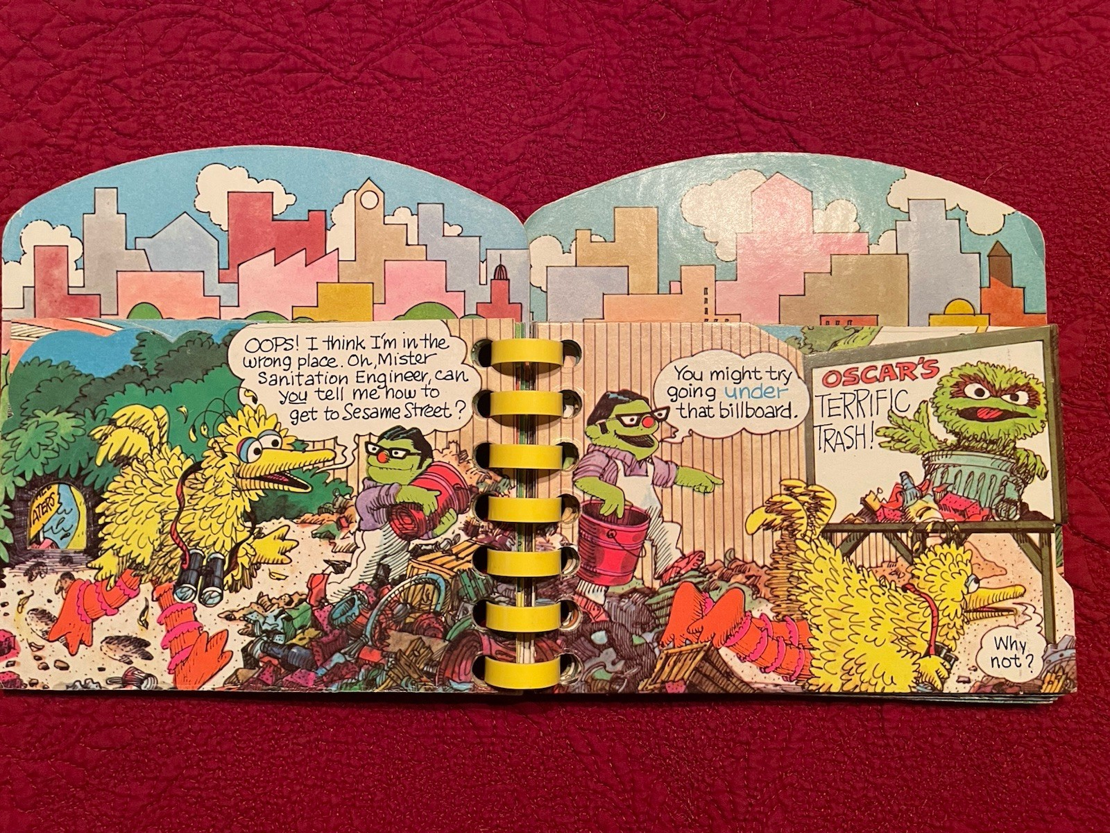 Playskool Board Book Can You Tell Me How To Get To Sesame Street? 1975