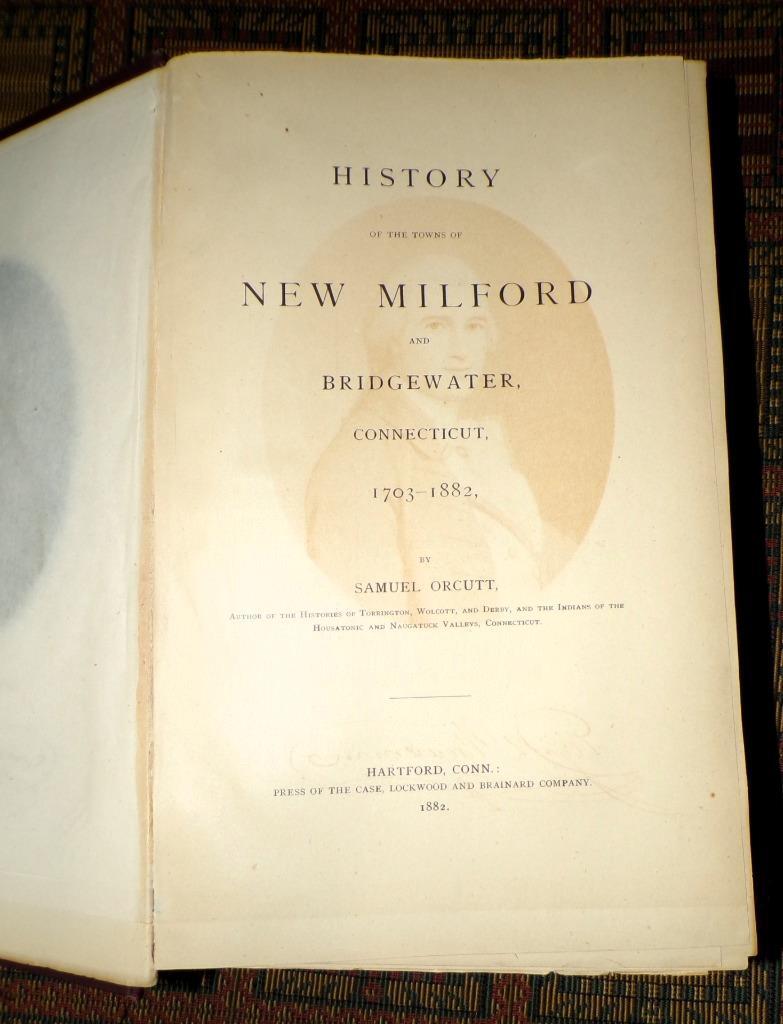 XRARE 1882 History of the Towns of New Milford and Bridgewater, Connecticut maps