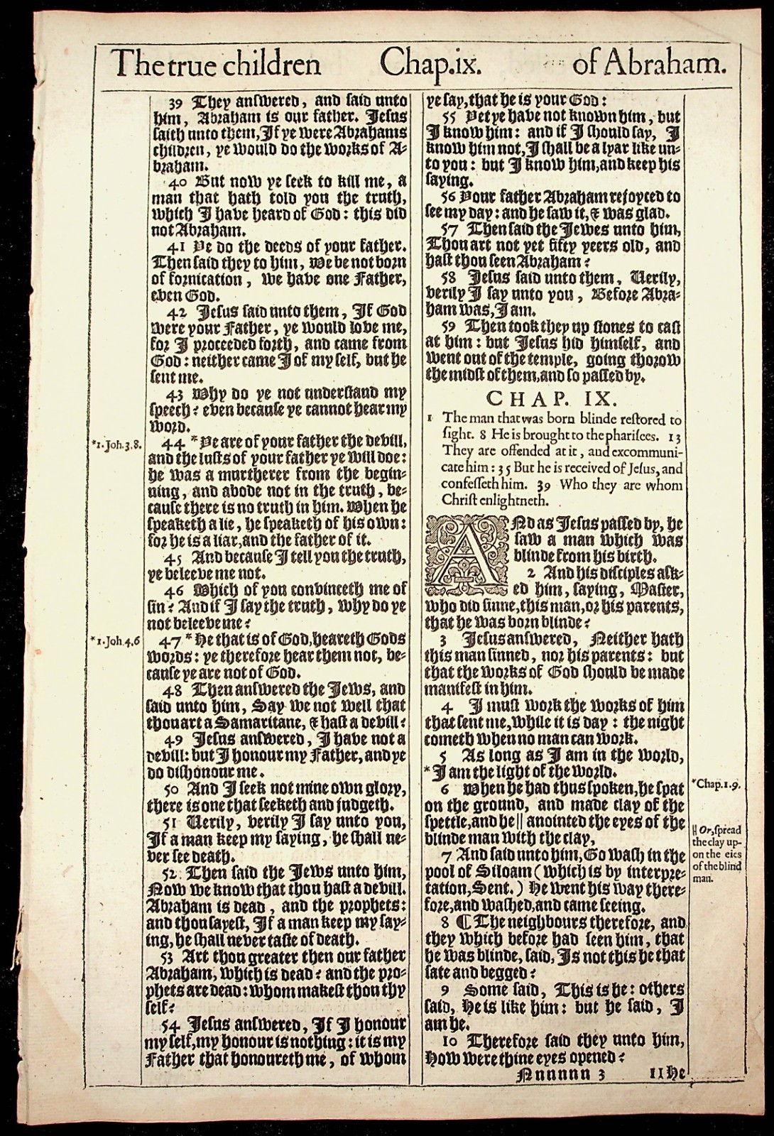 The Great I AM Bifolia ~John 8-11 ~ 1611 King James Bible, 5th issue 1639/40