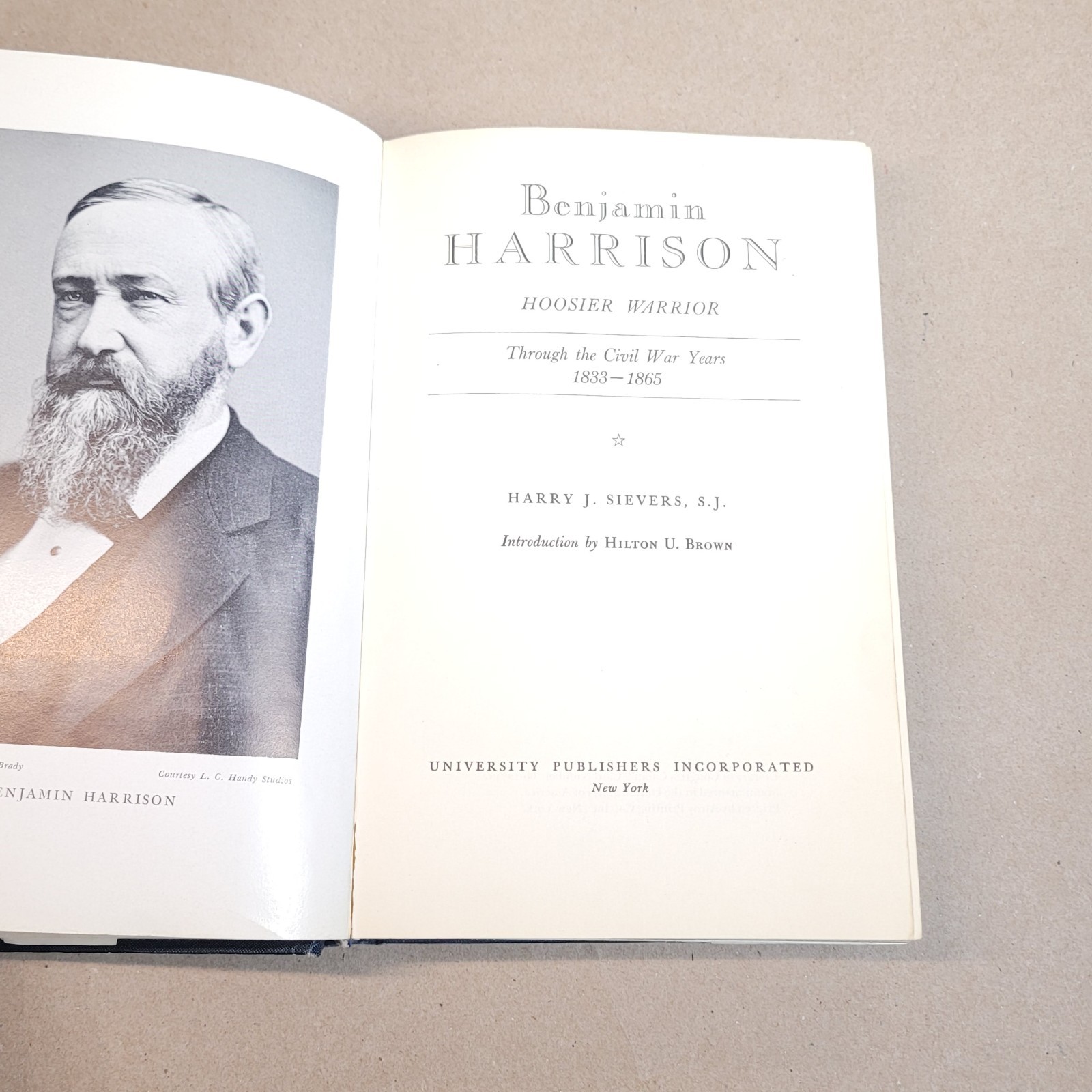 BENJAMIN HARRISON HOOSIER WARRIOR 1833-1865 (1952 Second Ed Hardcover) ExLibrary