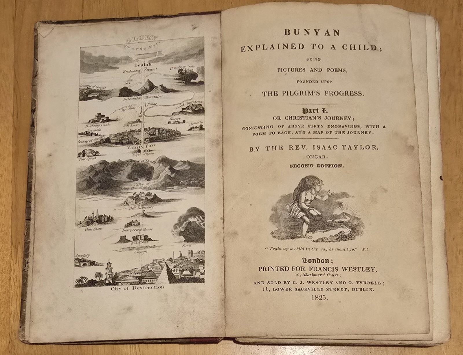 Bunyan Explained to a Child 1825 2nd Edn London Illustrated Isaac Taylor
