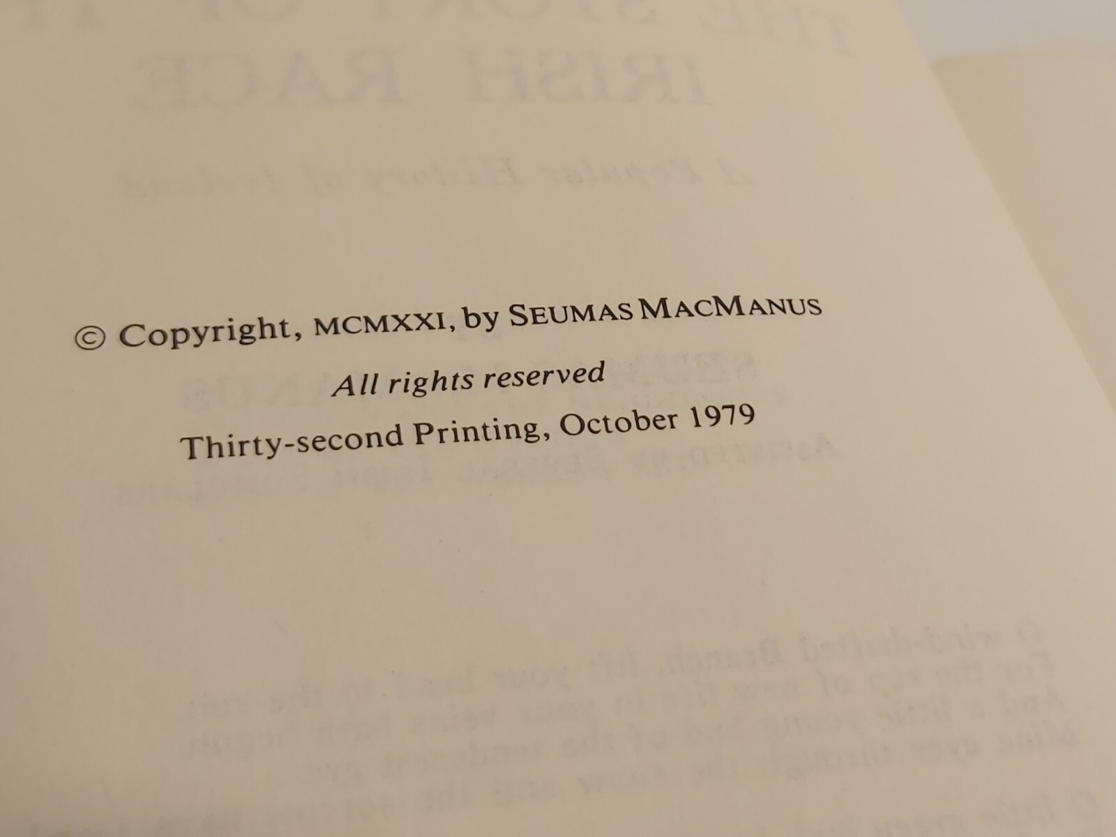 The Story of the Irish Race Hardcover By Seumas MacManus 32nd Print 1979 Vintage