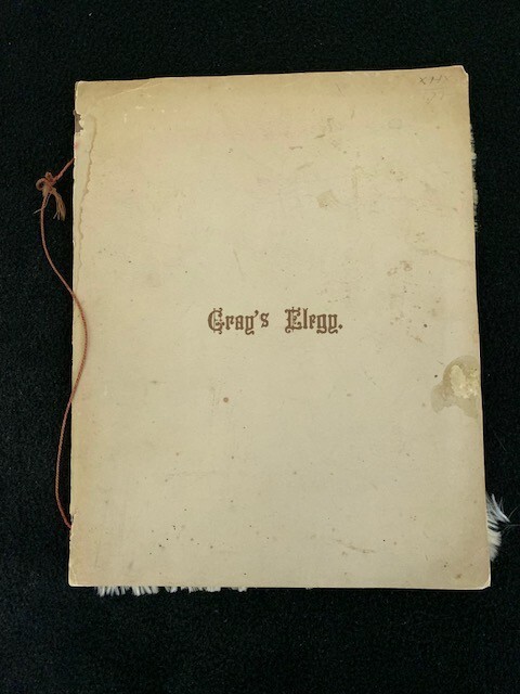 Gray’s Elergy written in A Country Churchyard-Thomas Gray 1884