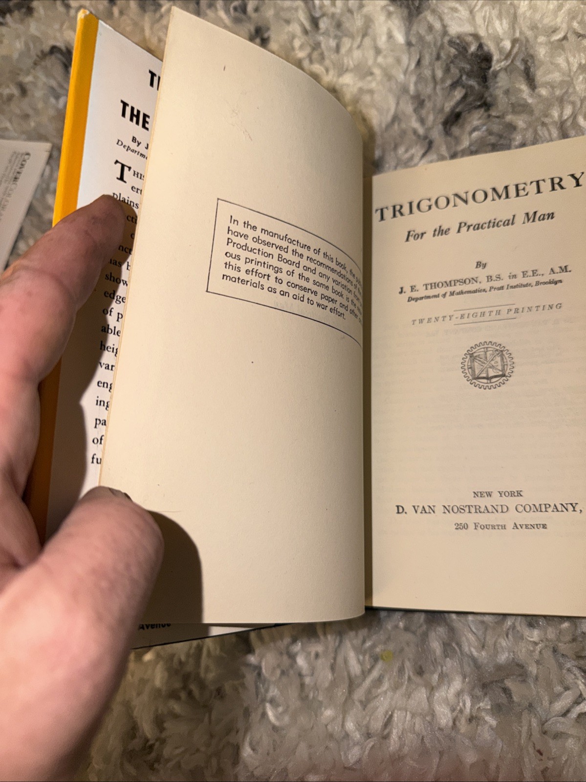 TRIGONOMETRY FOR THE PRACTICAL MAN J.E. Thompson