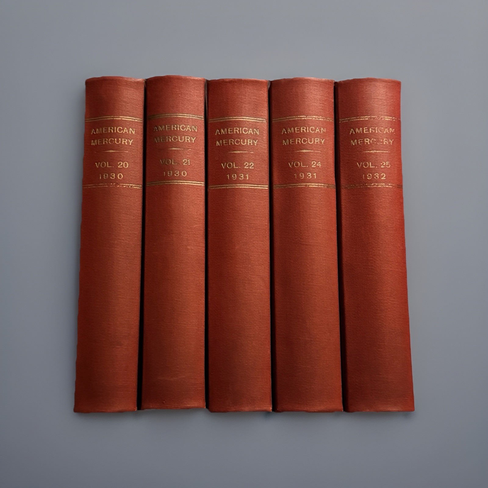 American Mercury Bound Volumes 20-25 1930-1932 H.L. Mencken 5 Vol Set EXLIB