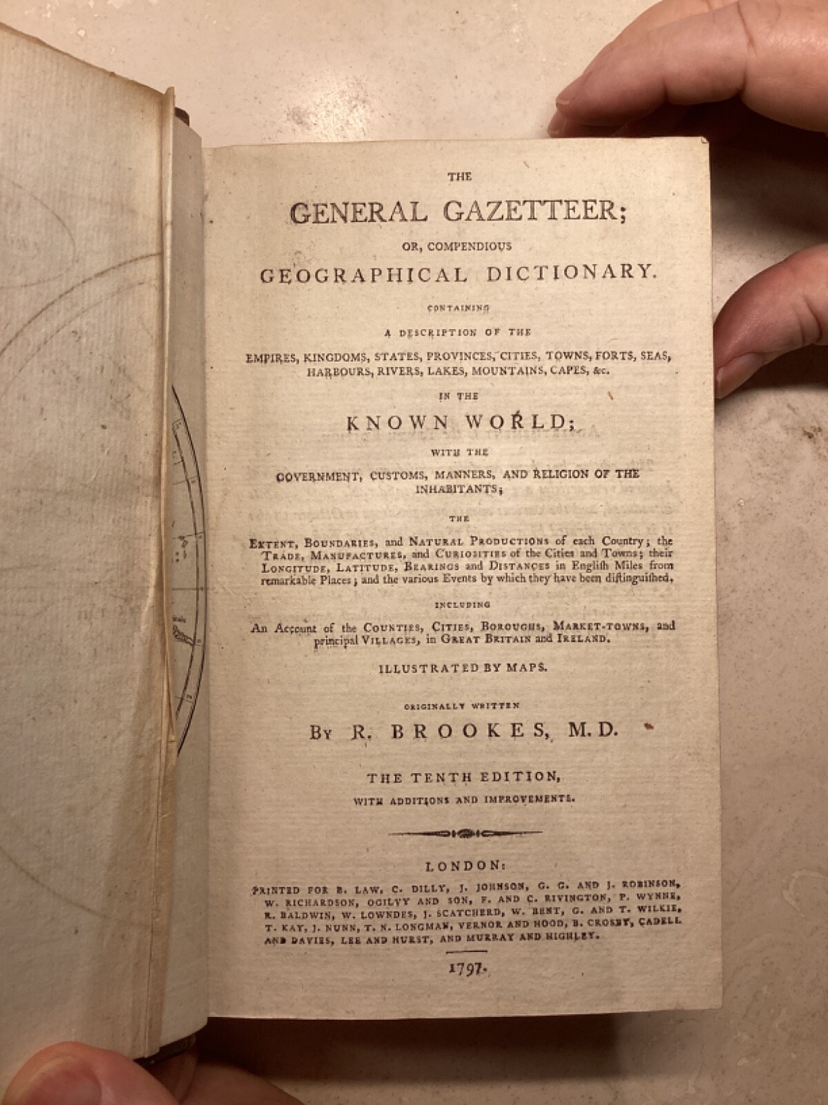 1797-The General Gazetteer; or Compendious Geographical Dictionary [R. Brookes]