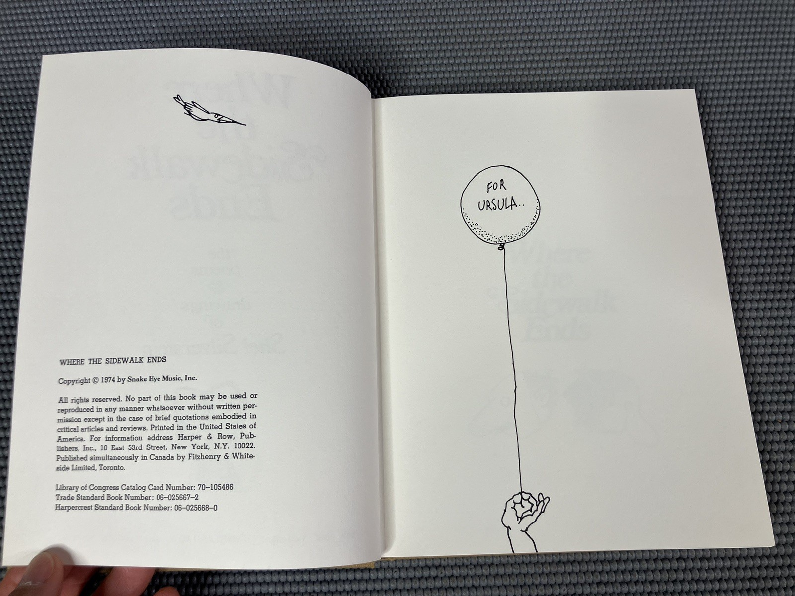 Where the Sidewalk Ends Shel Silverstein 1974 1st Edition + A Light In The Attic