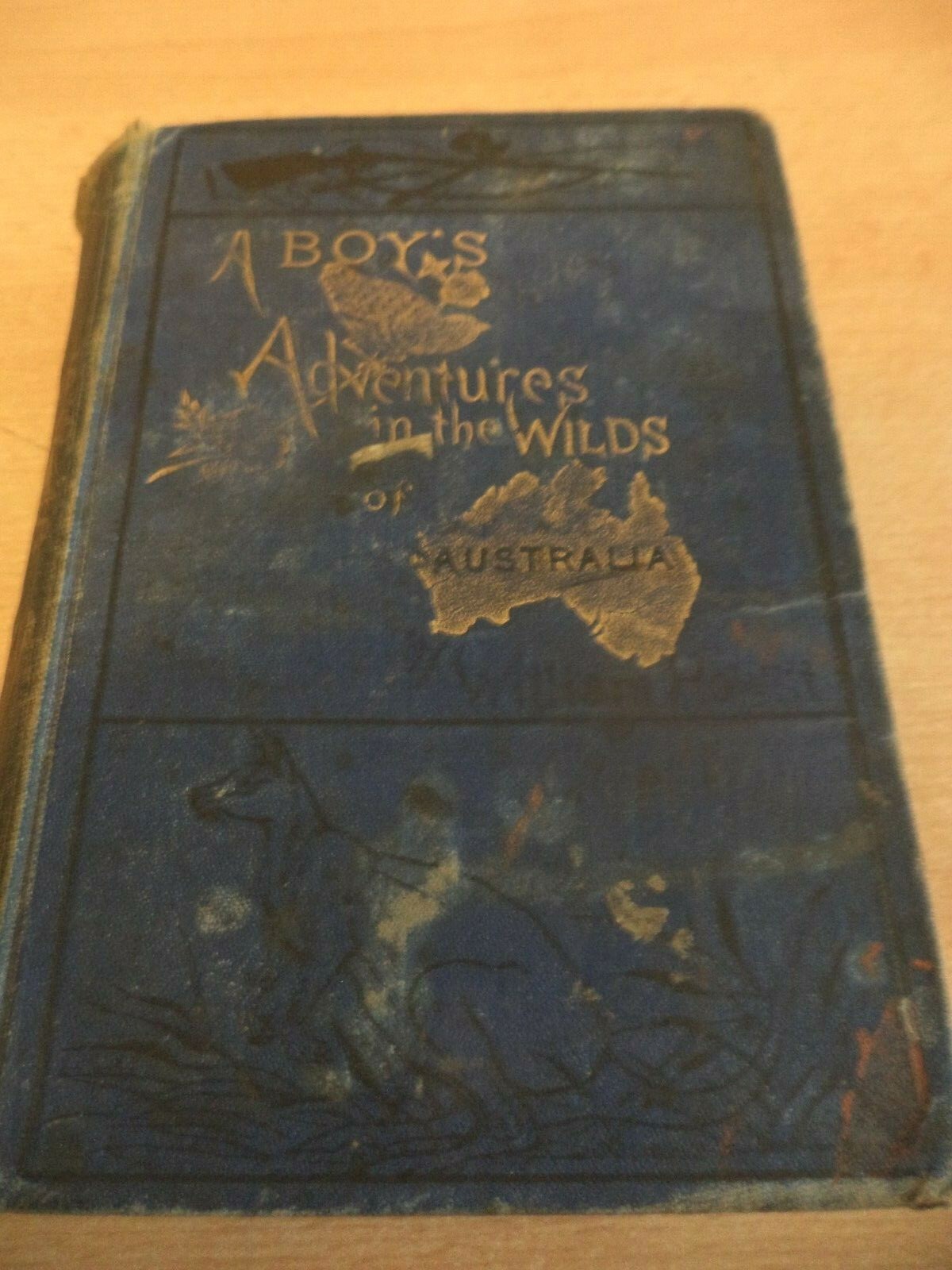 A BOYS ADVENTURE IN THE WILDS OF AUSTRALIA herberts HOWITT book OLD ANTIQUE 1ST?