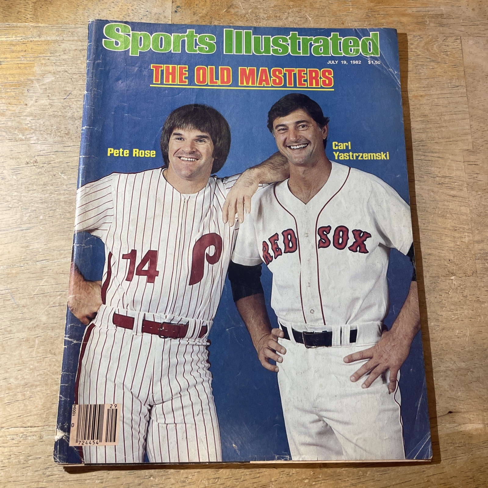 Sports Illustrated The old Masters Pete Rose & Carl Yastremski July 1982
