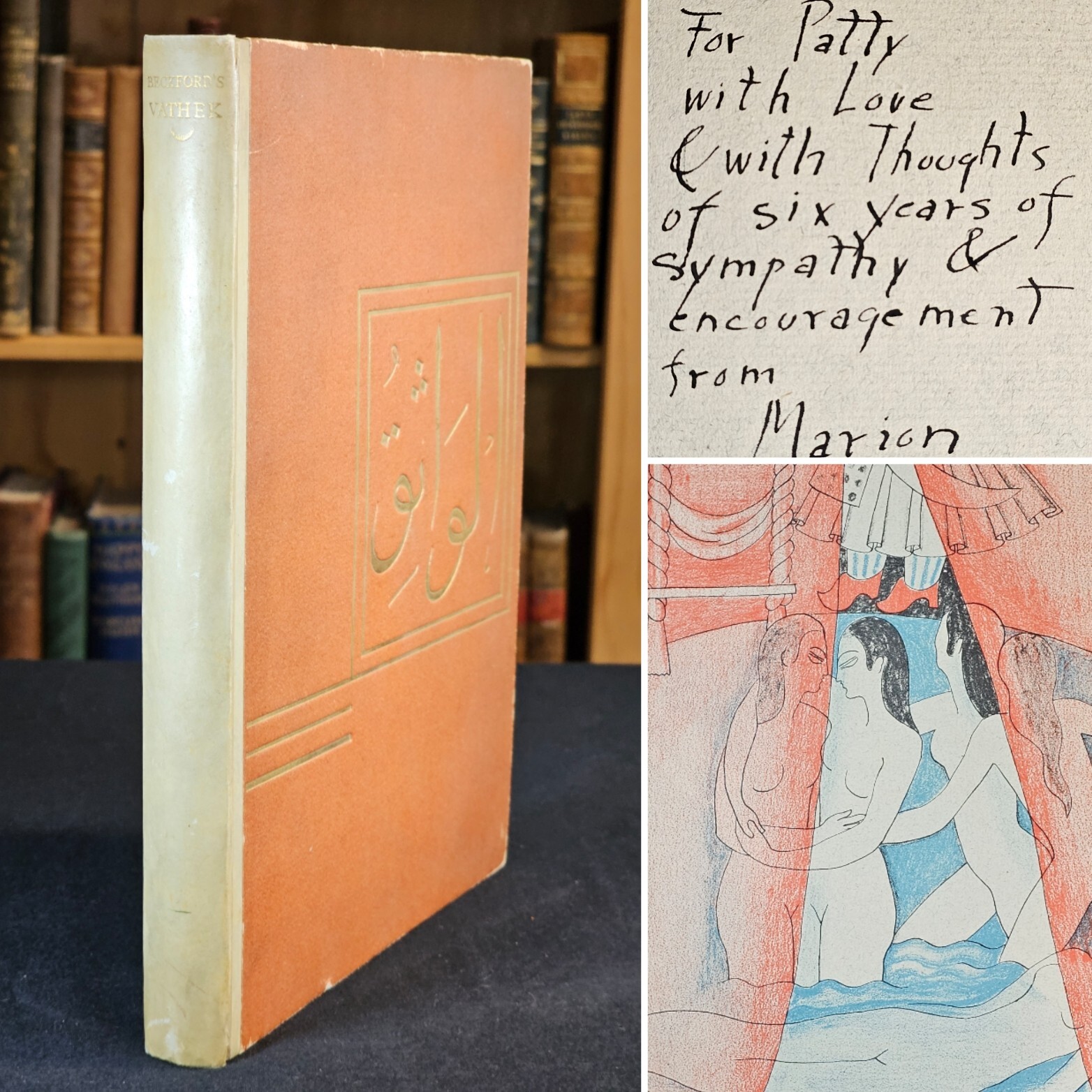 1929 NONESUCH Ltd Ed Vathek By William Beckford INSCRIBED BY ARTIST Col Plates