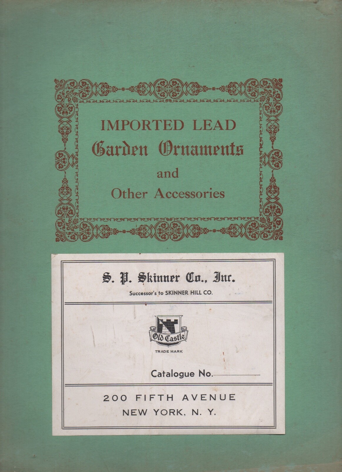 1930s Pictorial Trade Catalog of Lead Garden Figures S.P. Skinner Co New York