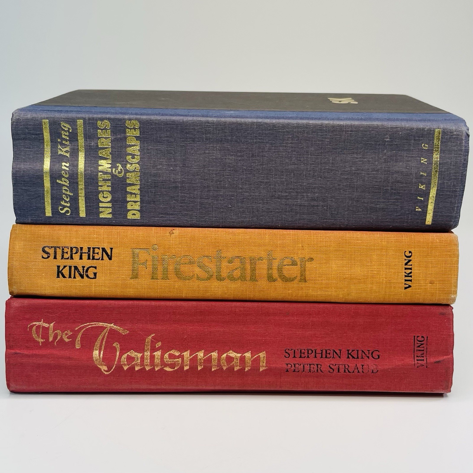 Lot Of Three 2 Stephen King & 1 Peter Straub Hardcover Books No Dust Covers Fair