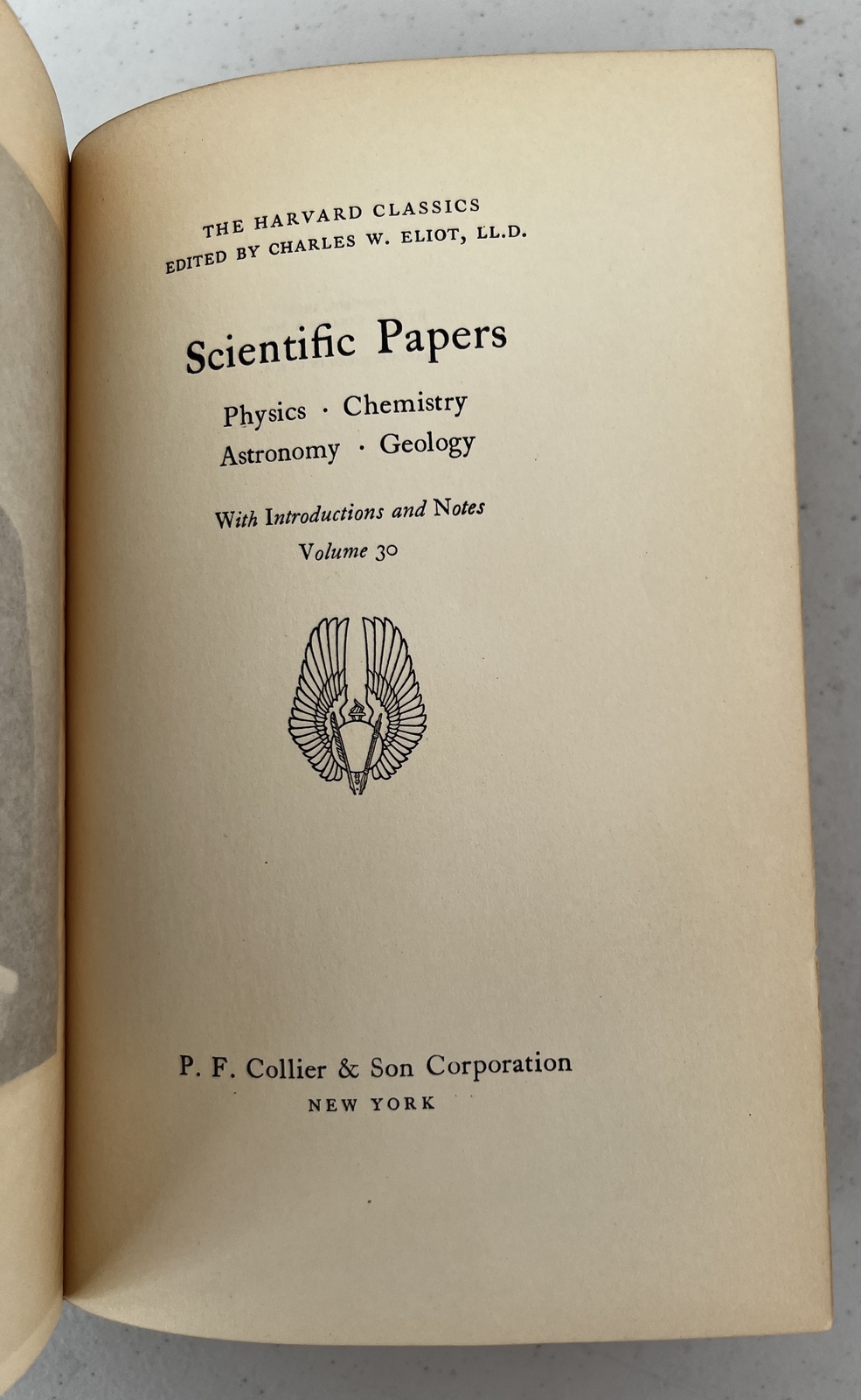 Scientific Papers: Physics Chemistry Astronomy Geology Vol.30 Harvard Classics