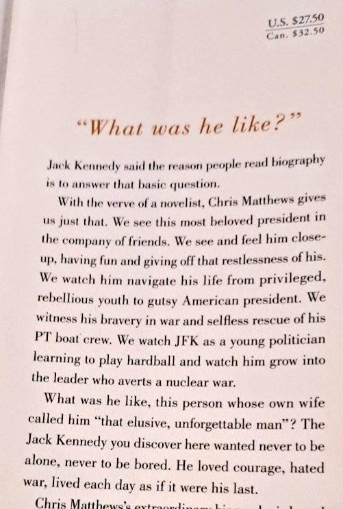 ‚Signed‘ Jack Kennedy by Chris Matthews (2011) 1st Edition & Printing M3