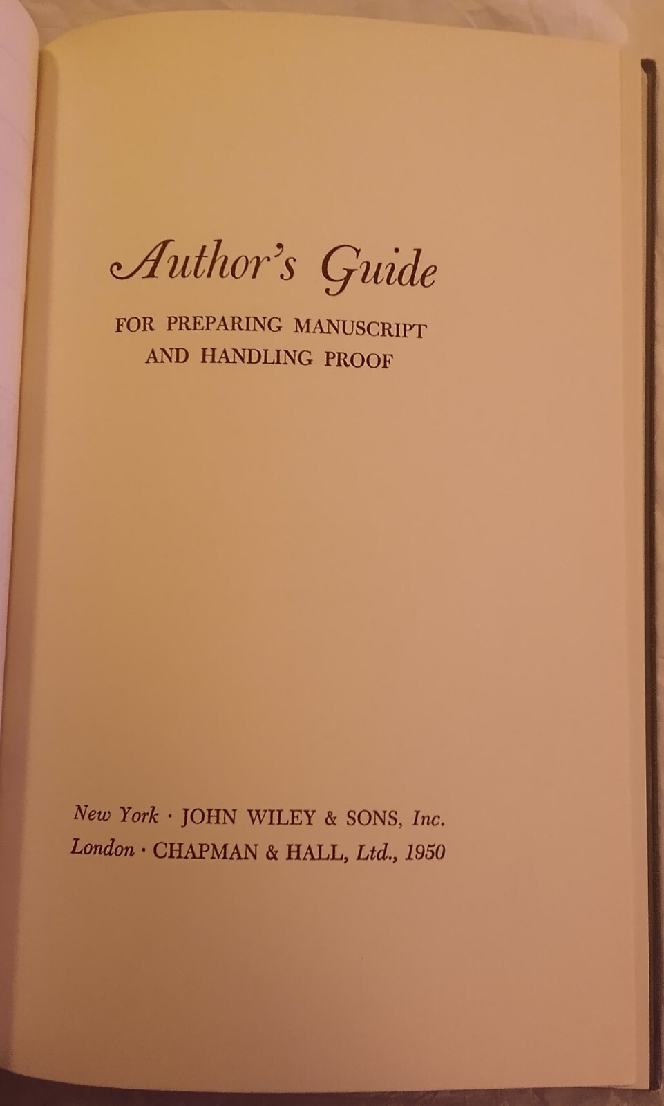 Author’s Guide By John Wiley & Sons For Preparing Manuscript And Handling Proof