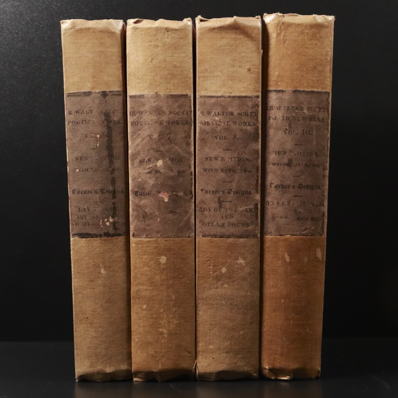 1833 4vol Poetical Works Of Sir Walter Scott Bart. Antique British Poetry Books