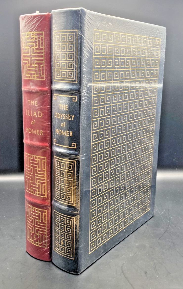 2 Volume Set: The Iliad + The Odyssey, Homer, Easton Press 1978, SEALED