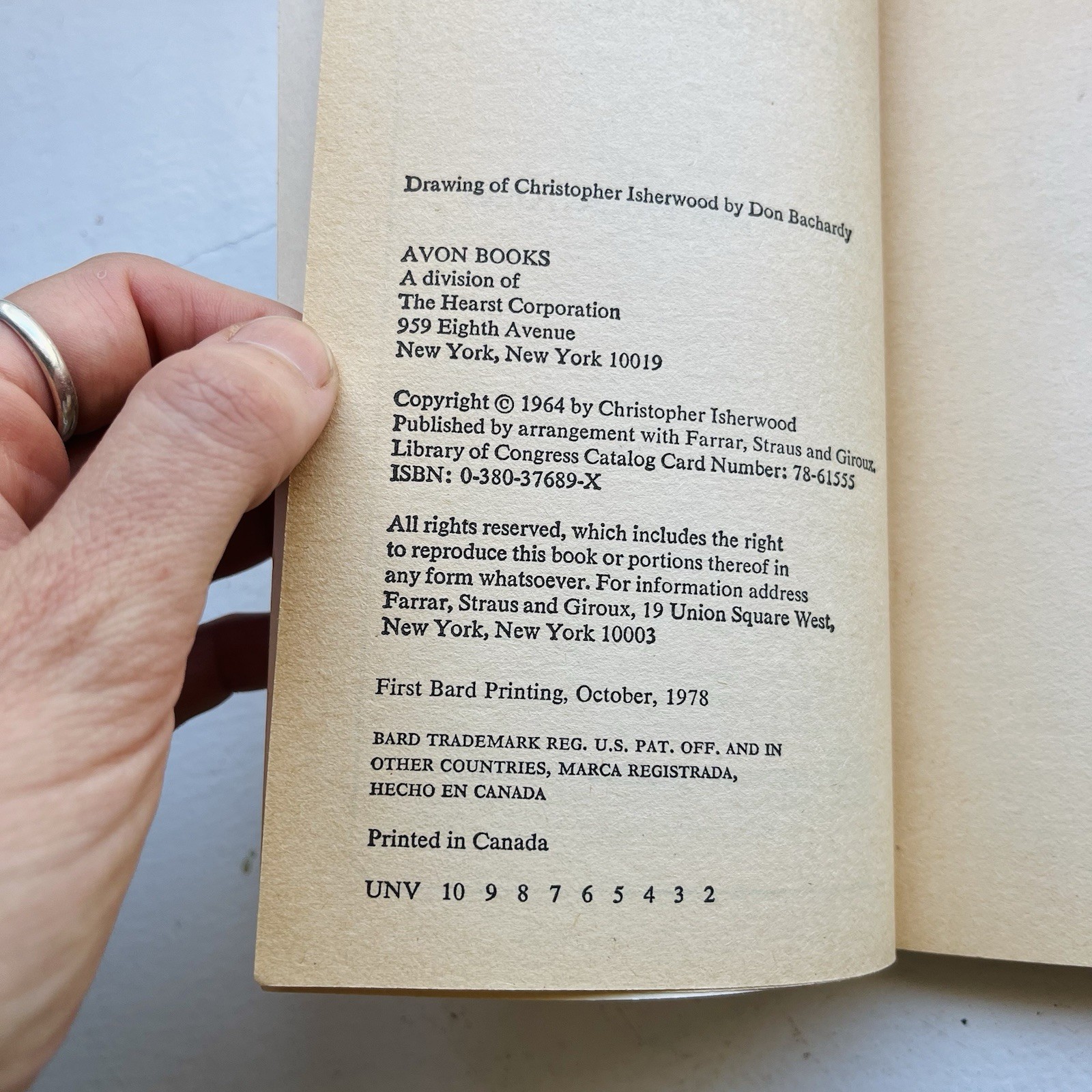 SIGNED A Single Man By Christopher Isherwood 1978 First Paperback Bard Printing