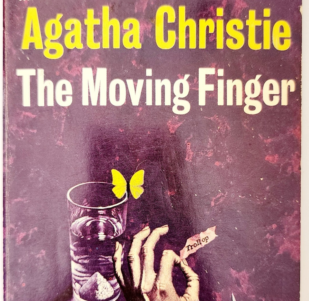 1964 The Moving Finger Christie 1st Dell Print Suspense Mystery Vintage PB E66