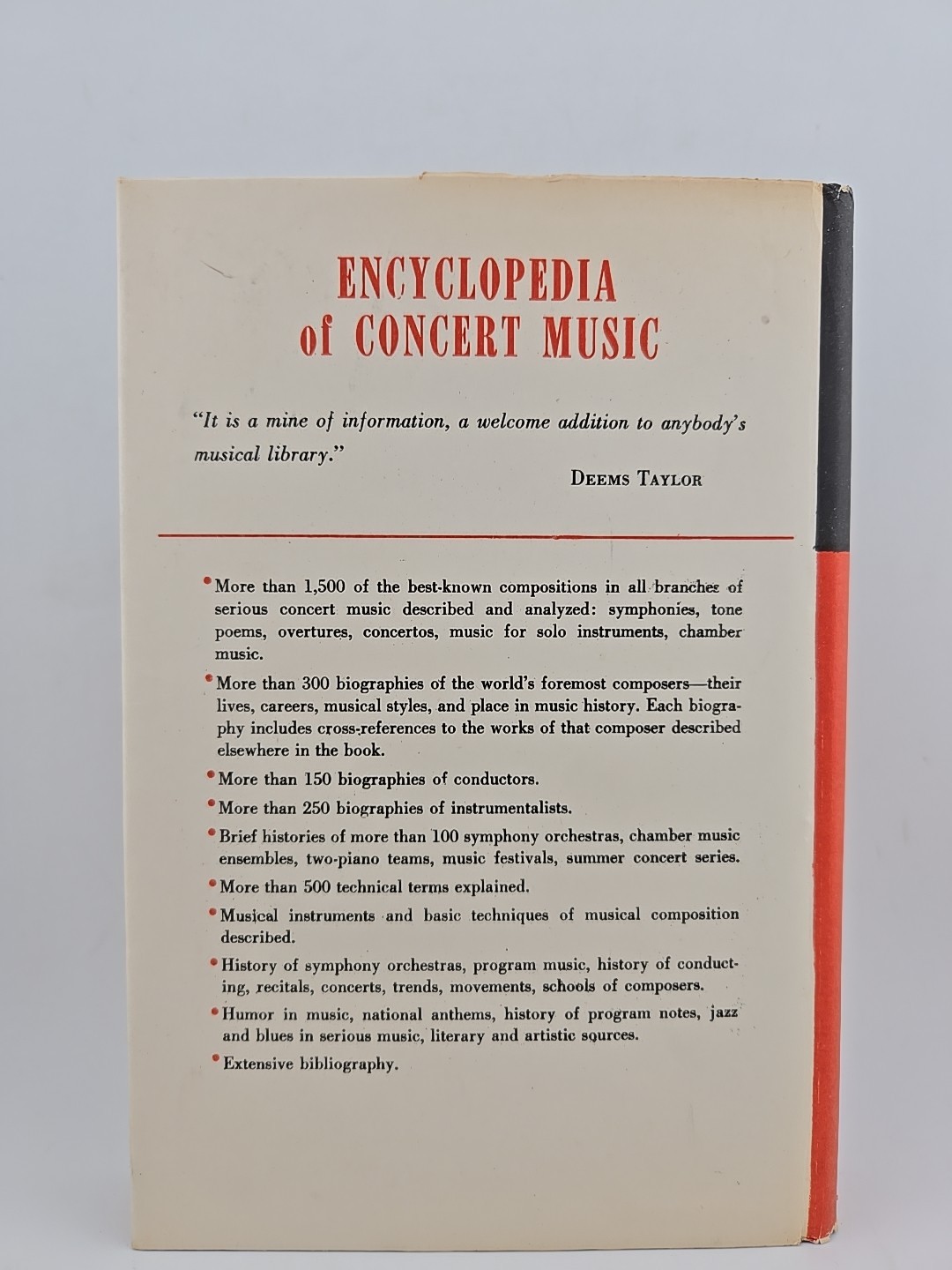 Encyclopedia of Concert Music by David Ewen (1967 Vintage Hardcover)