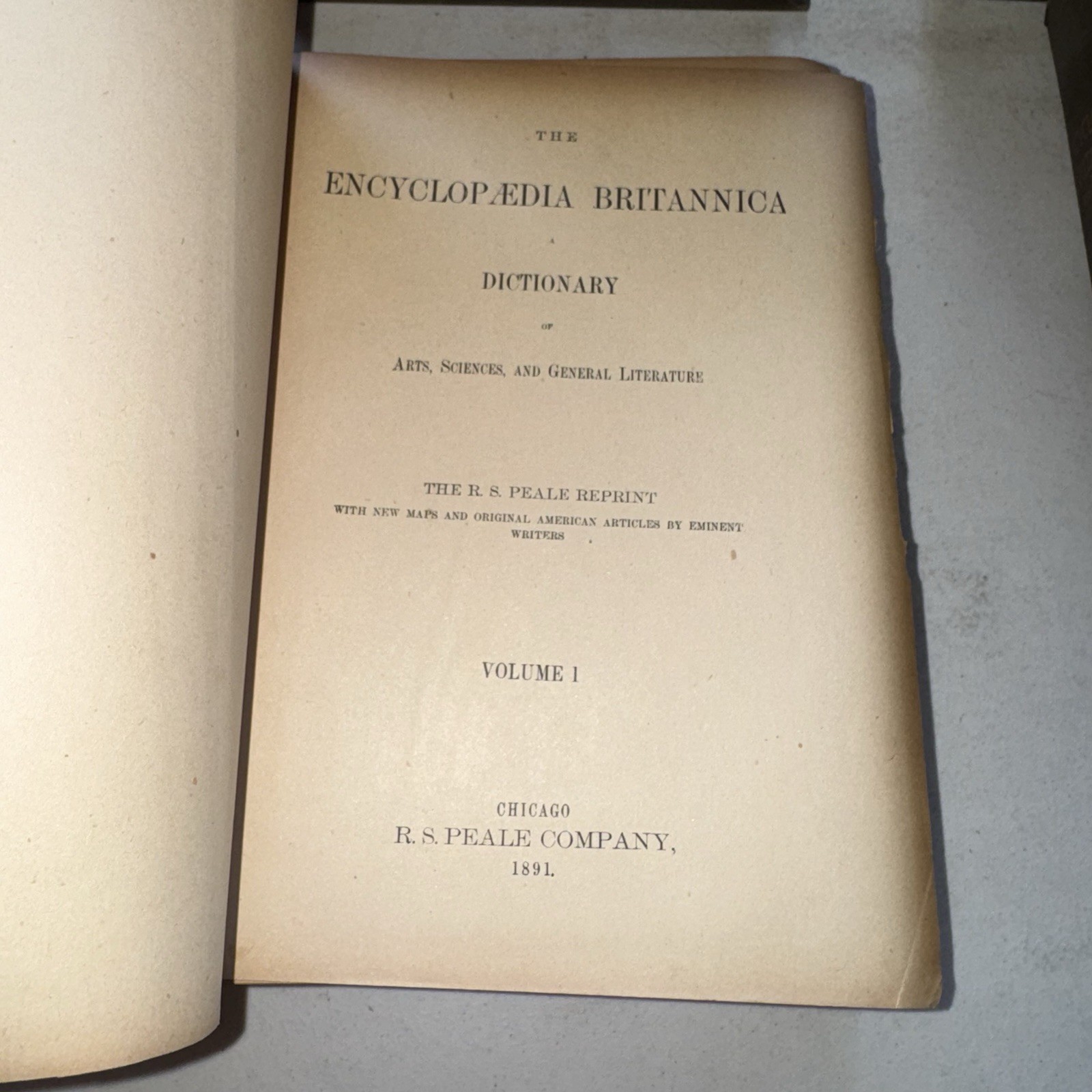 Encyclopedia Britannica Nineth Edition 1892 Complete Set 25 Books RS Peale