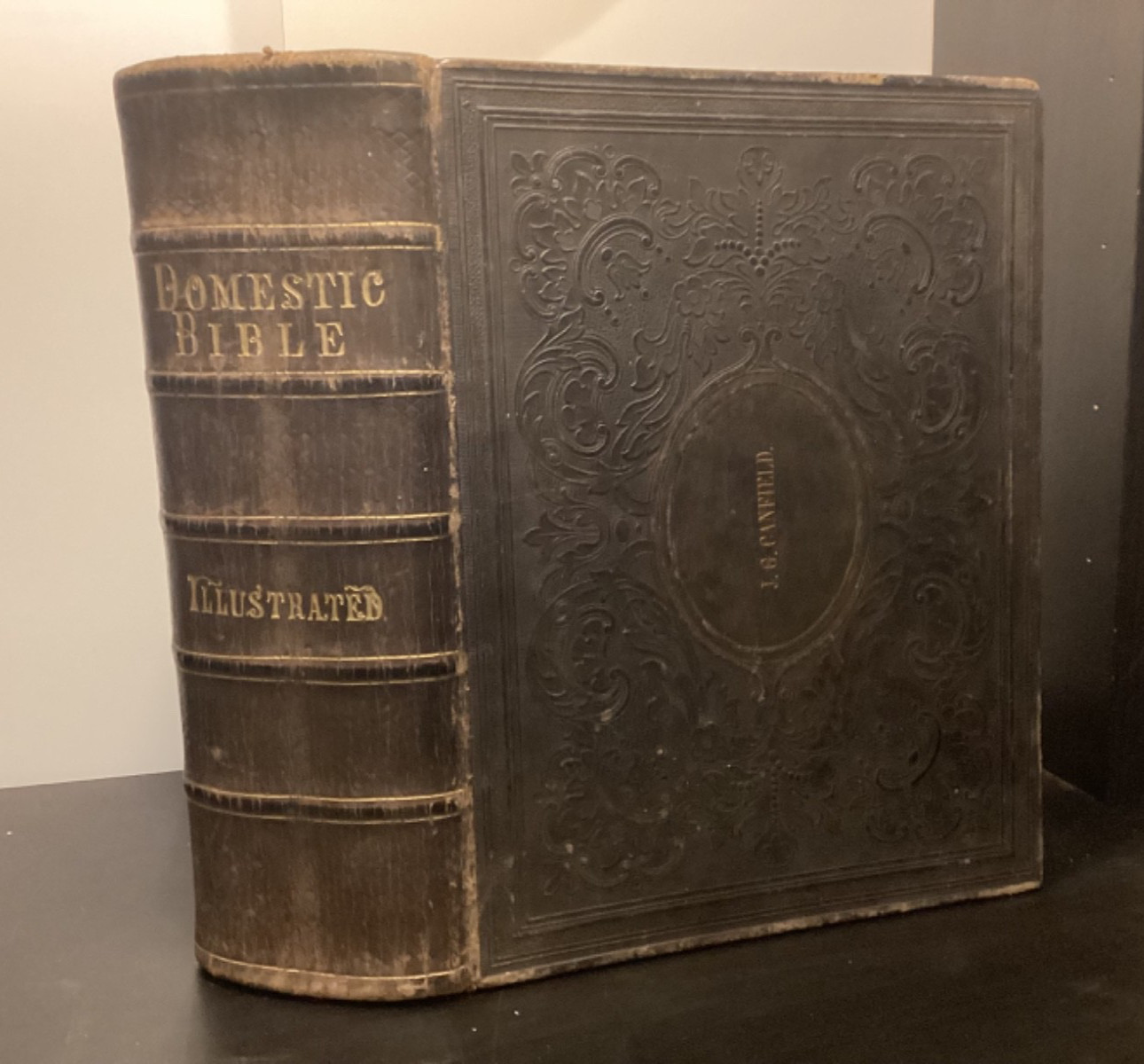 Joseph G. Canfield & Family MA 1866 Illustrated Domestic Holy Bible – See Below
